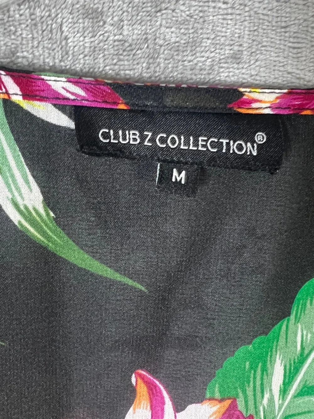 Men's Black Tropical Swim Cover-Up